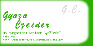 gyozo czeider business card